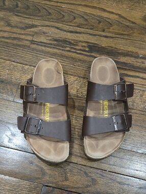 Birkenstock Dark Brown Two Strap Sandals Size 39